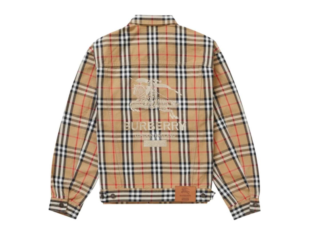 Supreme Supreme Burberry Denim Trucker Jacket Beige