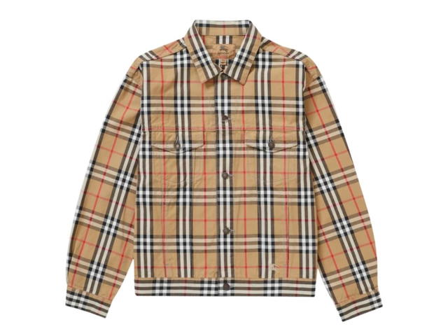 Supreme Supreme Burberry Denim Trucker Jacket Beige - view 2