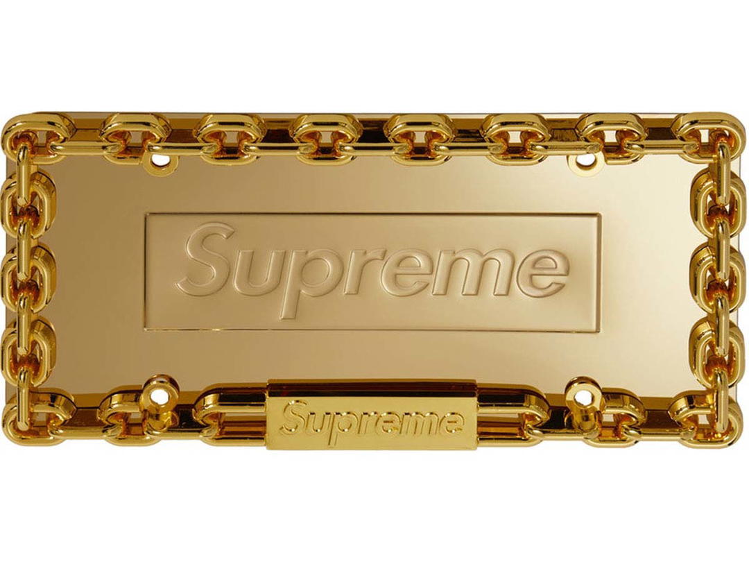 Supreme Supreme Chain License Plate Frame Gold