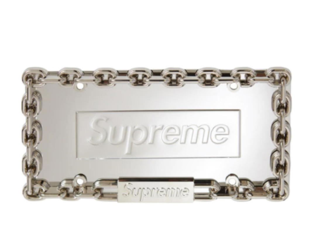 Supreme Supreme Chain License Plate Frame Silver