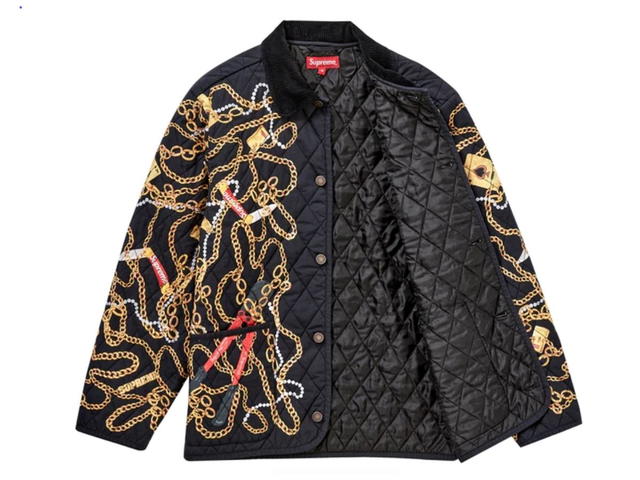 Supreme Supreme Chains Quilted Jacket Black - view 2