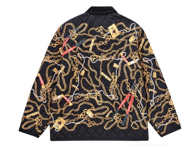 Supreme Supreme Chains Quilted Jacket Black - view 3
