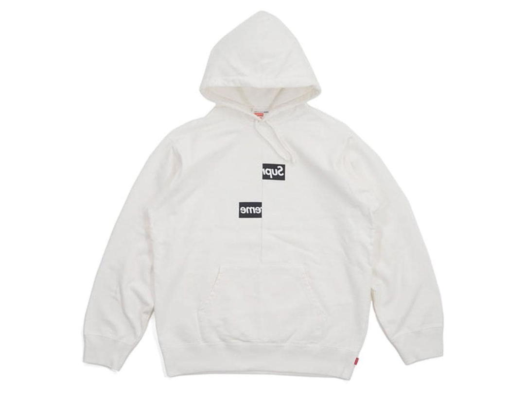 Supreme Supreme Comme Des Garcons Shirt Split Box Logo Hooded Sweatshirt White