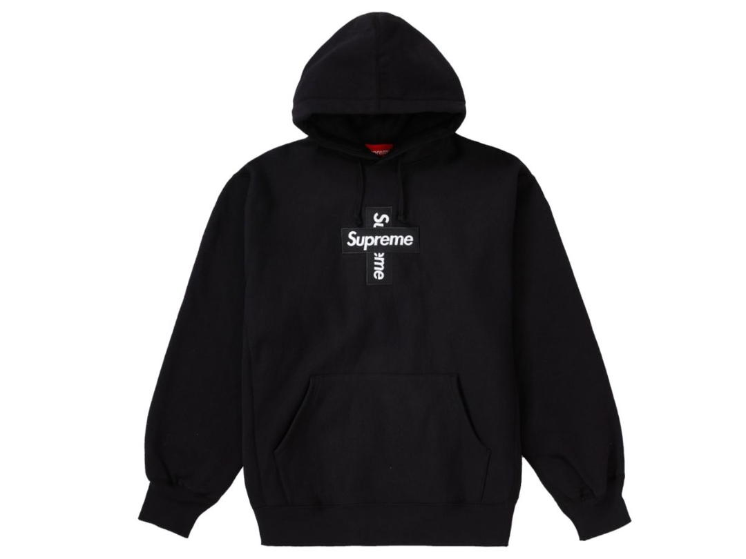 Supreme Supreme Cross Box Logo Hooded Sweatshirt Black