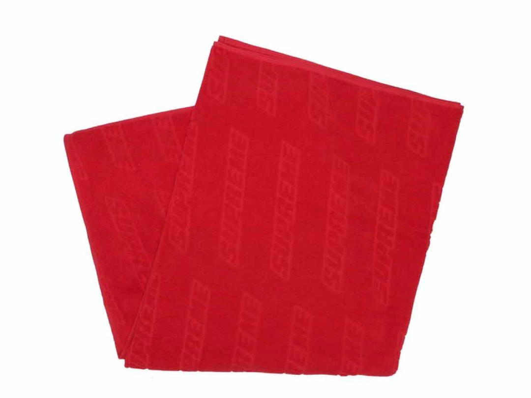 Supreme Supreme Debossed Logo Beach Towel Red