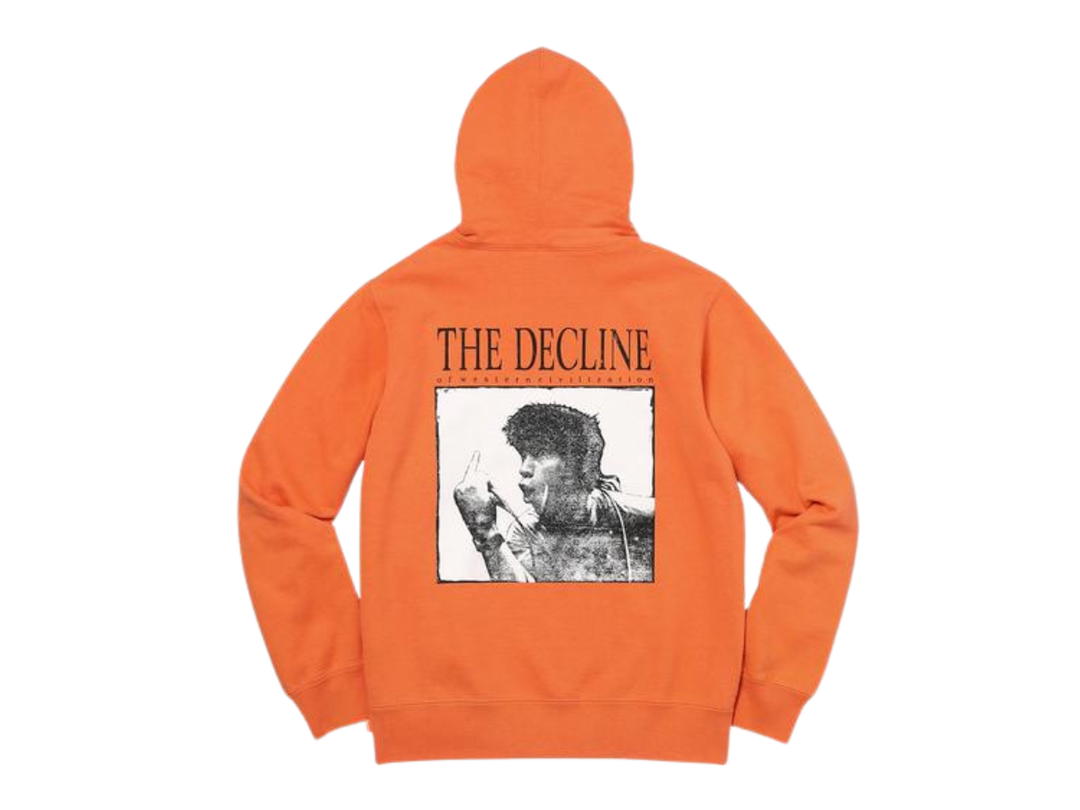 Supreme Supreme Decline Hooded Sweatshirt Bright Orange (FW17)