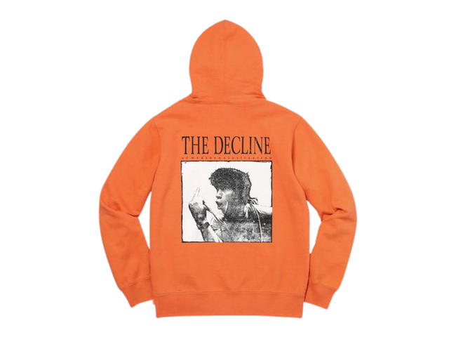 Supreme Supreme Decline Hooded Sweatshirt Bright Orange (FW17) - view 1