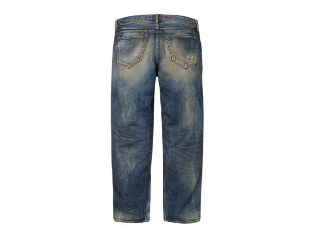 Supreme Supreme Distressed Loose Fit Selvedge Jean Washed Blue (FW23) - view 2