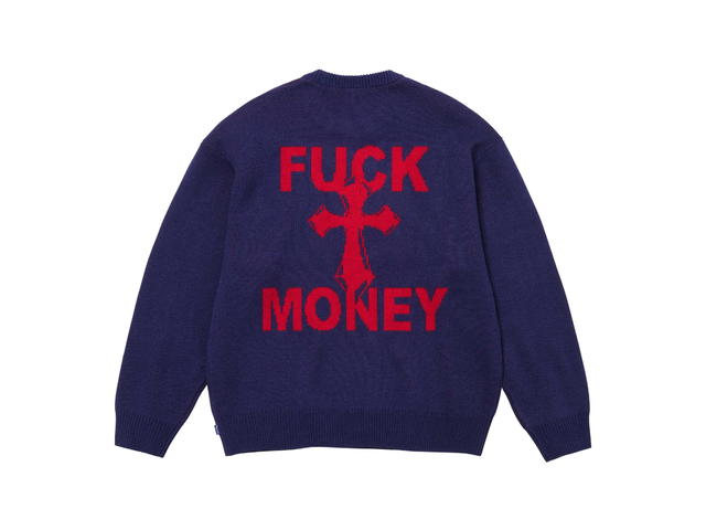 Supreme Supreme Fuck Money Sweater Navy (FW24) - view 2