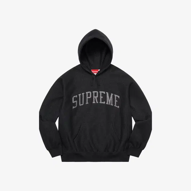Supreme Supreme Glitter Arc Hooded Sweatshirt Black - 23SS - view 2