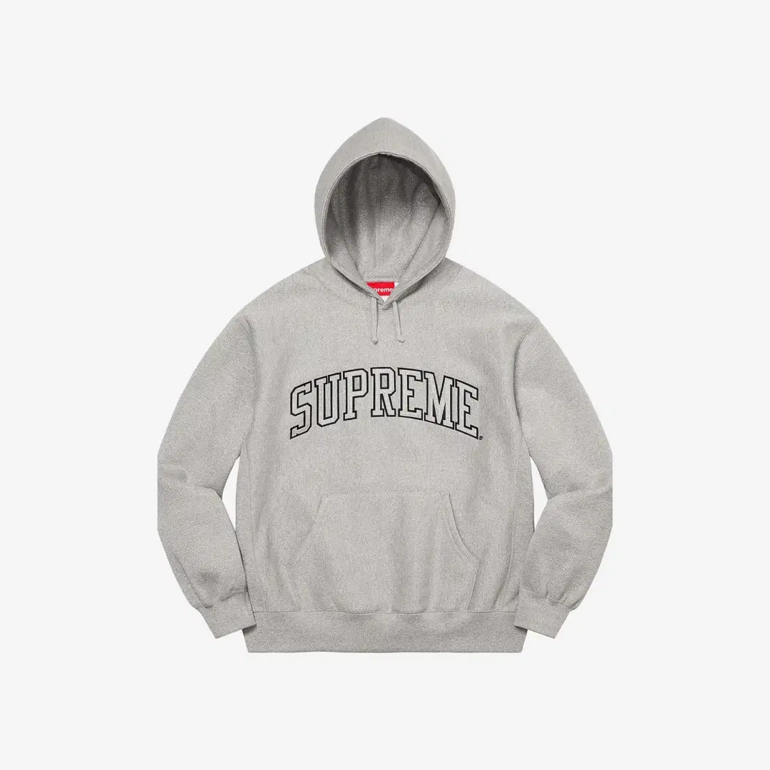 Supreme Supreme Glitter Arc Hooded Sweatshirt Heather Grey - 23SS