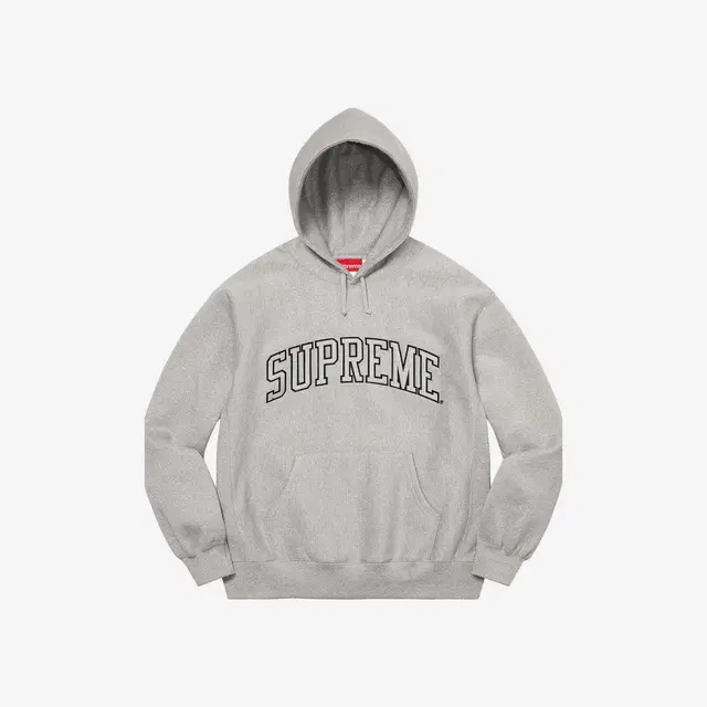 Supreme Supreme Glitter Arc Hooded Sweatshirt Heather Grey - 23SS - view 1