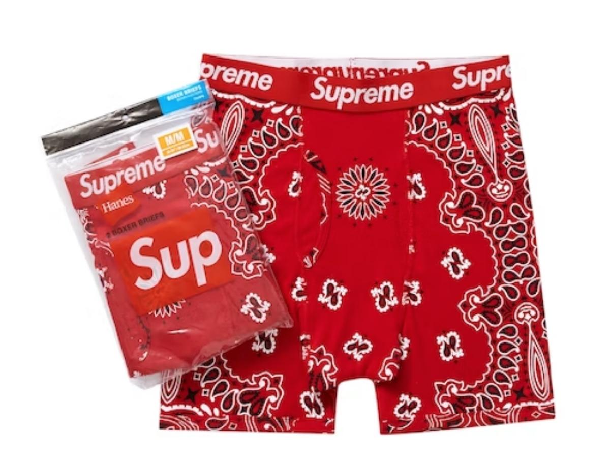 Supreme Supreme Hanes Bandana Boxer Briefs Red (2 Pack)