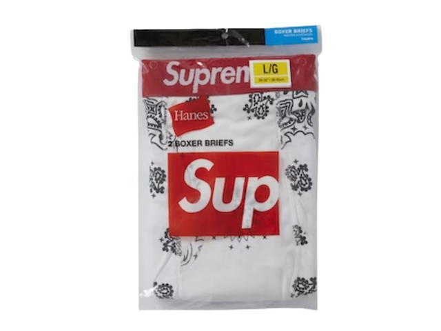 Supreme Supreme Hanes Bandana Boxer Briefs White (2 Pack) - view 2
