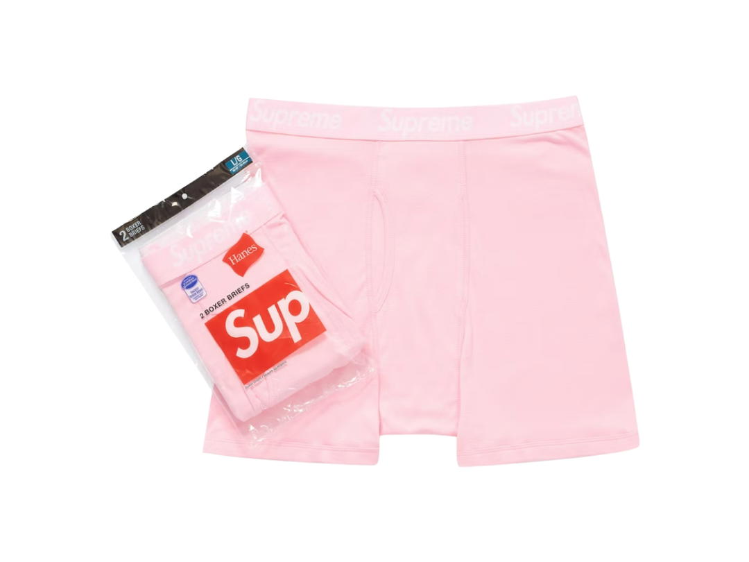 Supreme Supreme Hanes Boxer Briefs (2 Pack) Pink