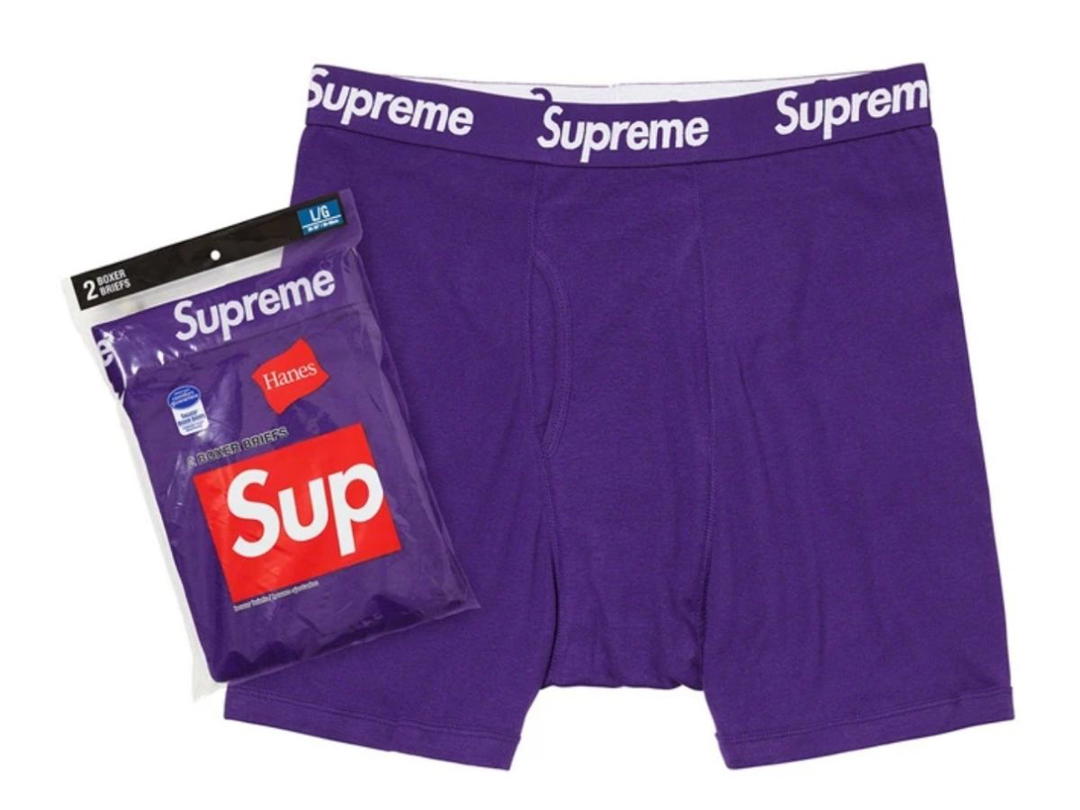 Supreme Supreme Hanes Boxer Briefs (2 Pack) Purple