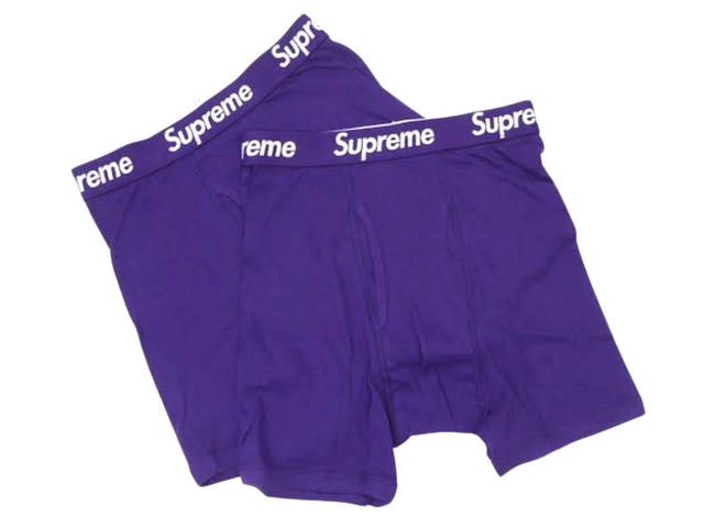 Supreme Supreme Hanes Boxer Briefs (2 Pack) Purple - view 2