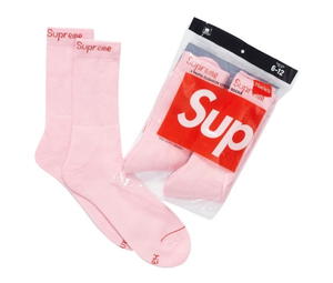 Buy Supreme Hanes Crew Socks (4 Pack) Pink at Sasom – Authentic and Ready to Ship