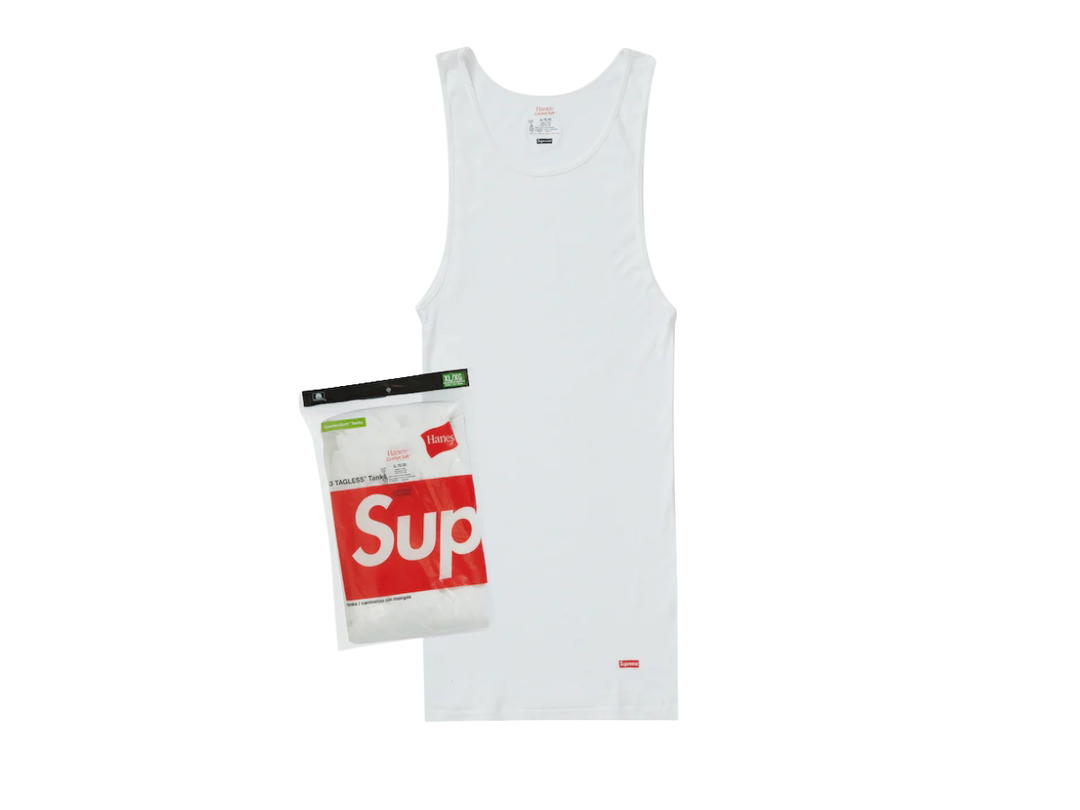 Supreme Supreme Hanes Tagless Tank Tops White (3 Pack)