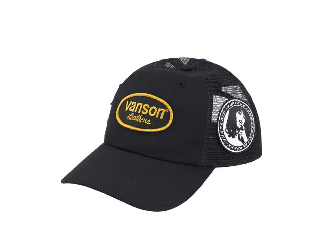 Supreme Supreme Hysteric Glamour Vanson Leathers Mesh Back 6-Panel Black (FW24) - view 1