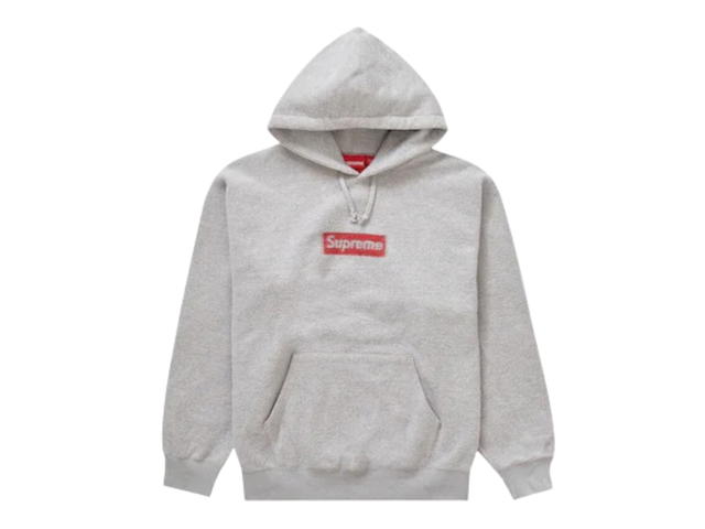 Supreme Supreme Inside Out Box Logo Hooded Sweatshirt Heather Grey SS23 - view 1