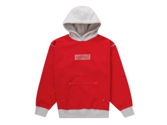 Supreme Supreme Inside Out Box Logo Hooded Sweatshirt Heather Grey SS23 - view 2