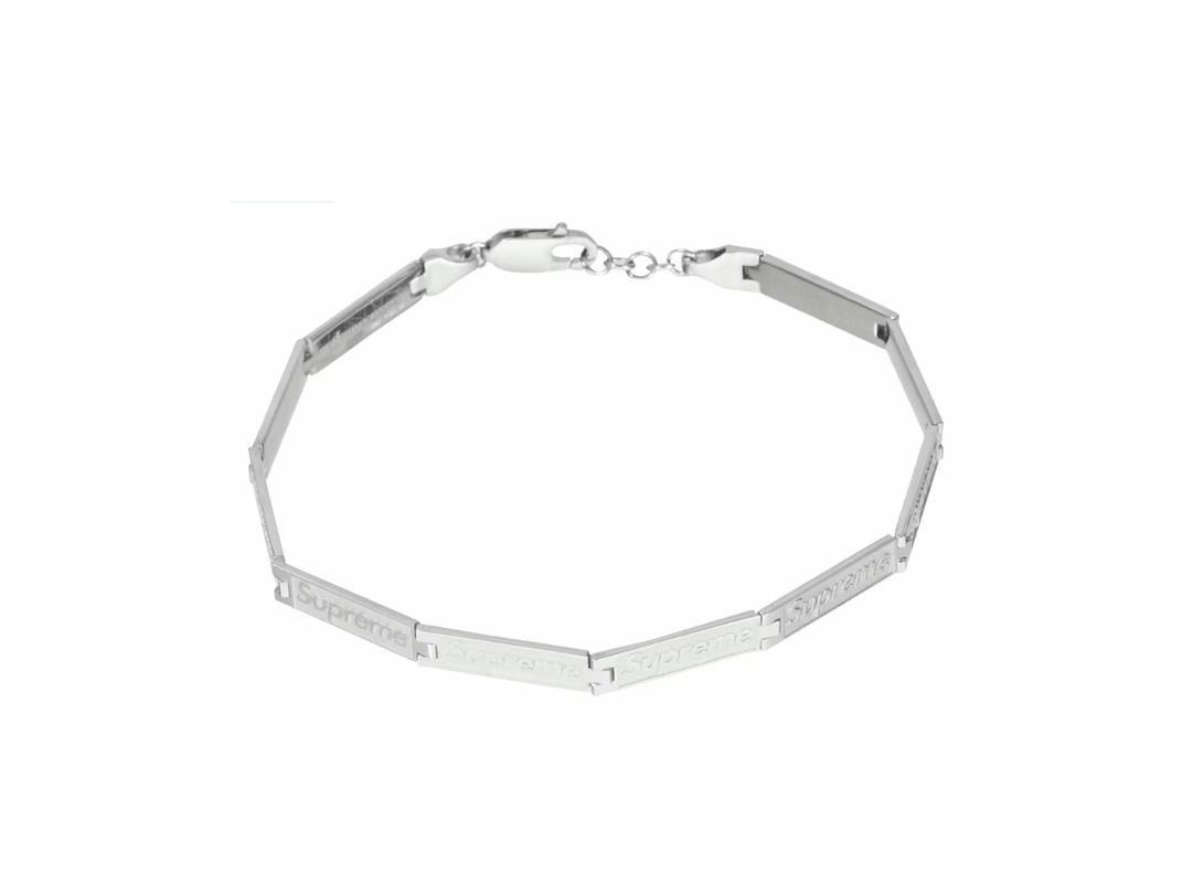 Supreme Supreme Jacob And Co Logo Link Bracelet Sterling Silver
