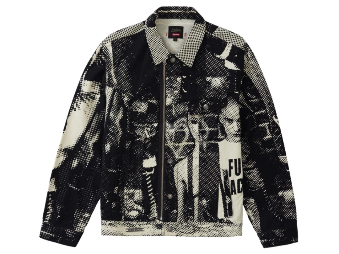 Supreme Supreme Jean Paul Gaultier Fuck Racism Trucker Jacket White