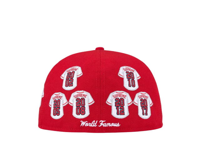 Supreme Supreme Jerseys Box Logo New Era Baseball Hat Red (FW24) - view 3