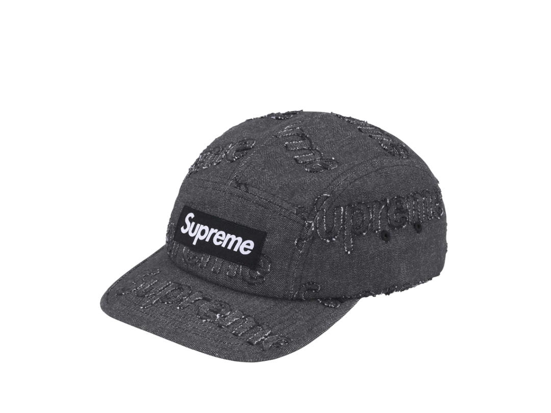 Supreme Supreme Lasered Denim Camp Cap Black (FW24)