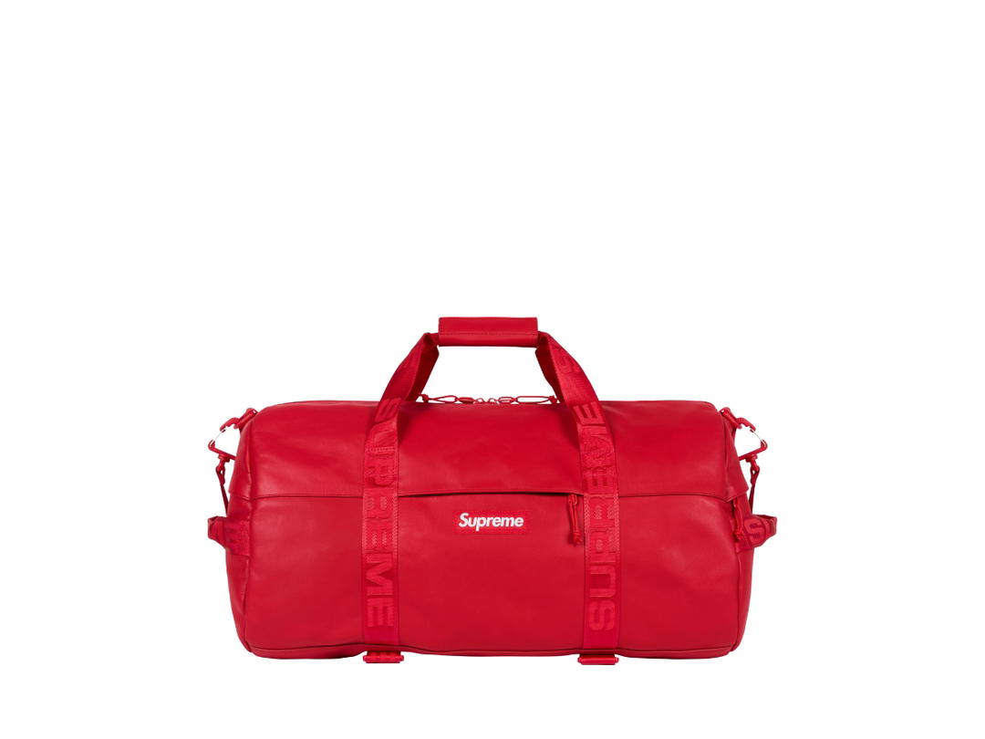 Supreme Supreme Leather Duffle Bag Red (FW23)
