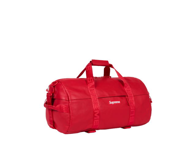 Supreme Supreme Leather Duffle Bag Red (FW23) - view 3