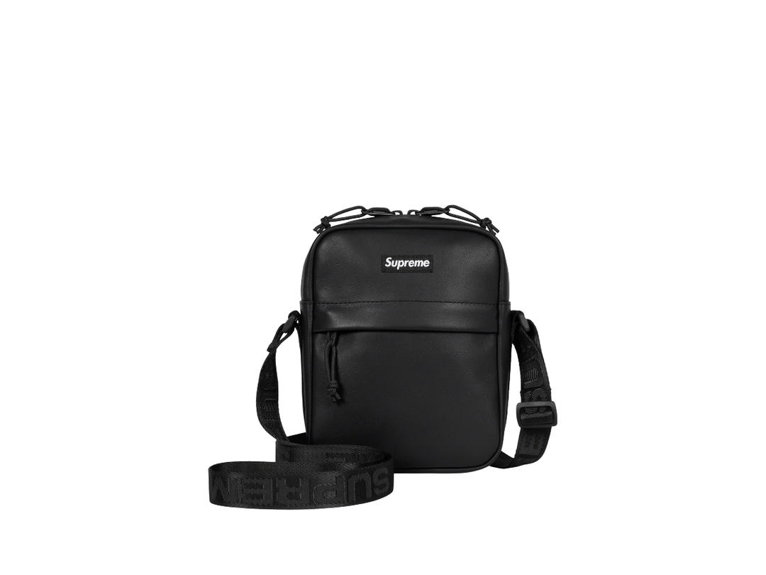 Supreme Supreme Leather Shoulder Bag Black (FW23)