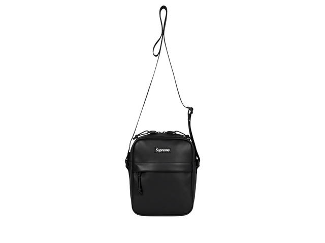 Supreme Supreme Leather Shoulder Bag Black (FW23) - view 2