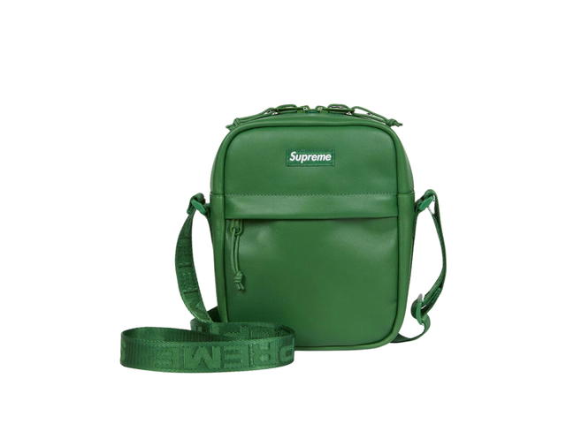 Supreme Supreme Leather Shoulder Bag Green (FW24) - view 1