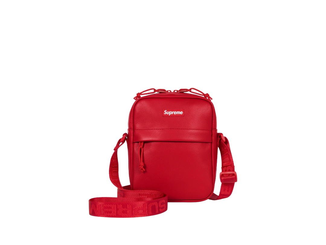 Supreme Supreme Leather Shoulder Bag Red (FW23)