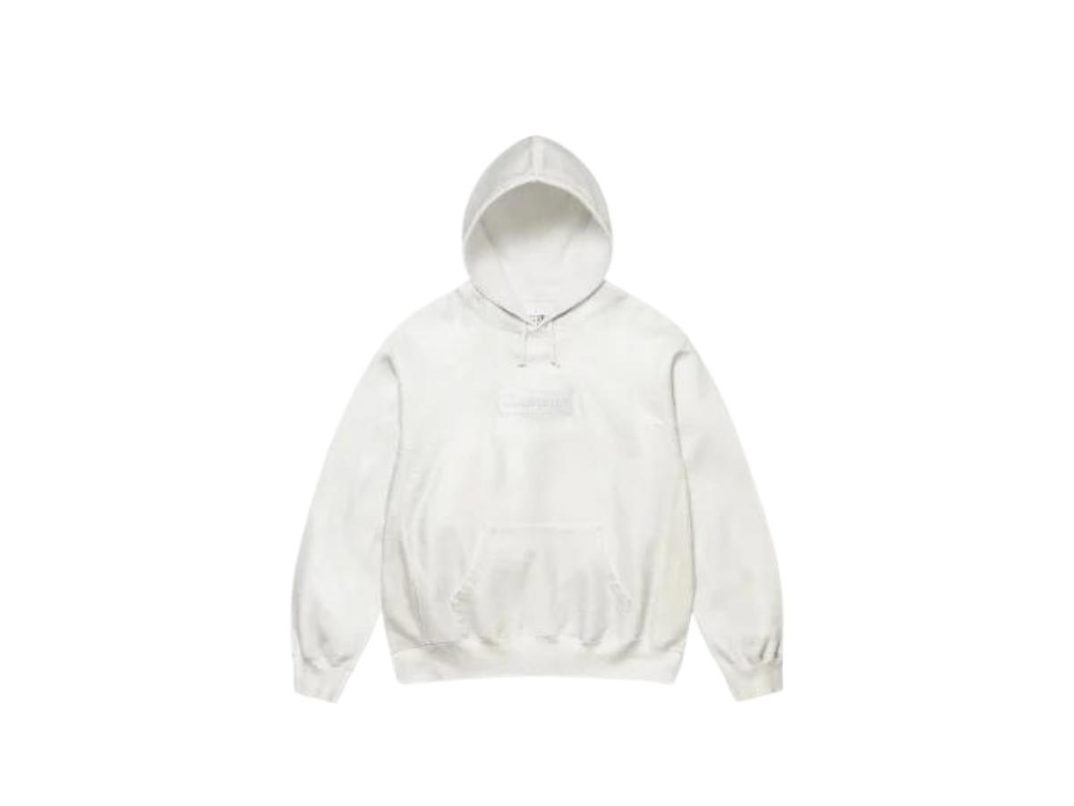 Supreme Supreme/MM6 Maison Margiela Foil Box Logo Hooded Sweatshirt White (SS24)