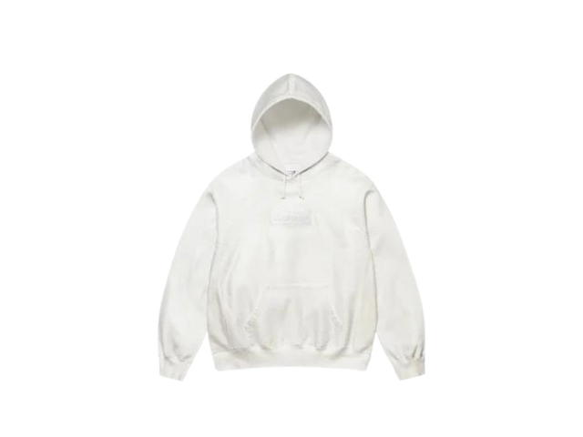 Supreme Supreme/MM6 Maison Margiela Foil Box Logo Hooded Sweatshirt White (SS24) - view 1