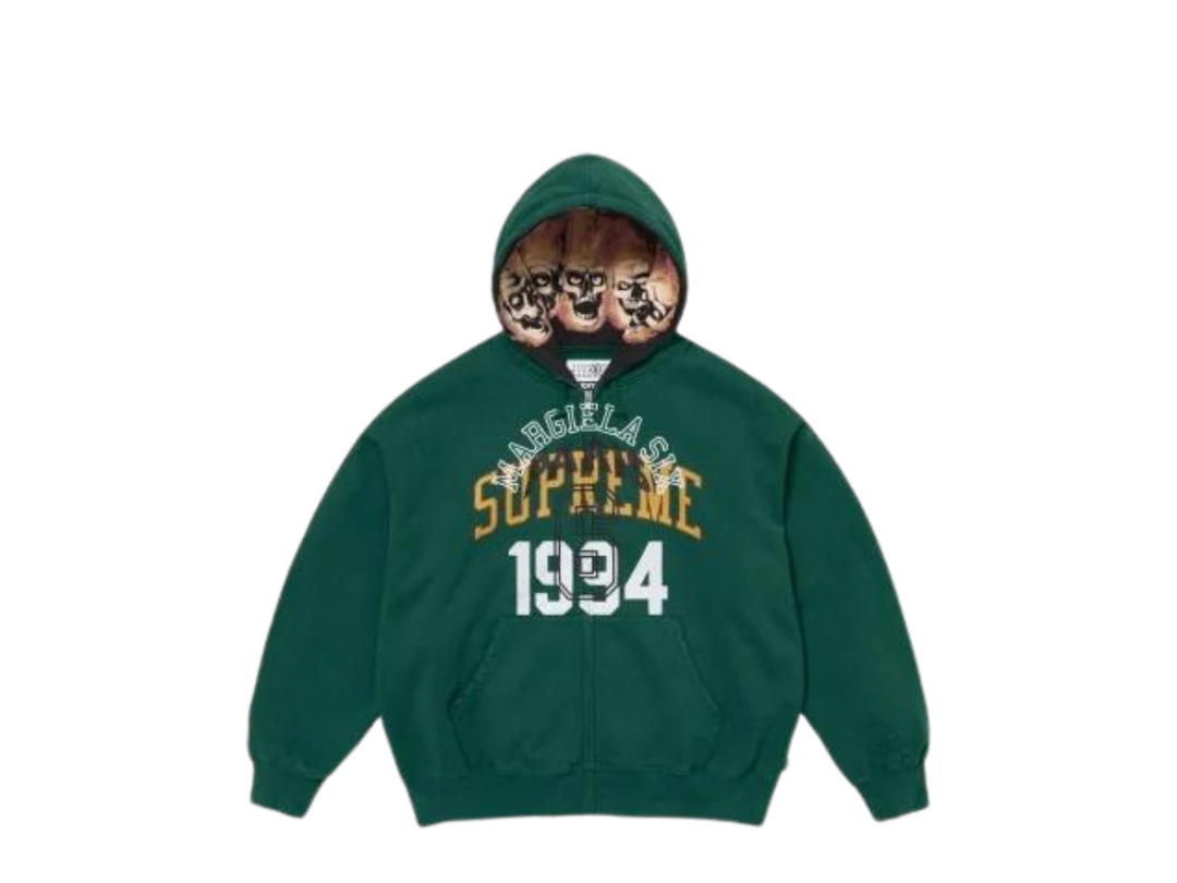 Supreme Supreme/MM6 Maison Margiela Zip Up Hooded Sweatshirt Dark Green (SS24)