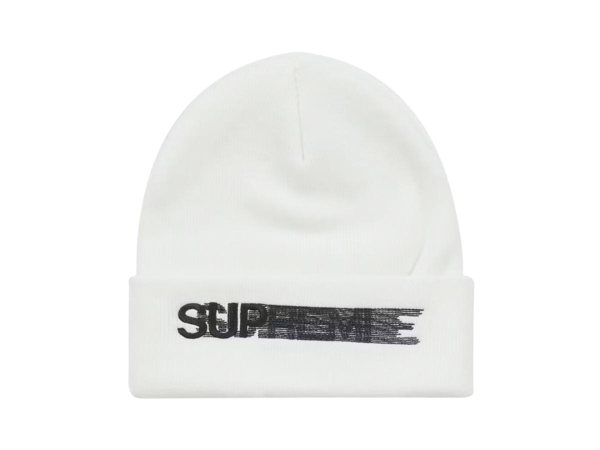 Supreme Supreme Motion Logo Beanie White (SS23)