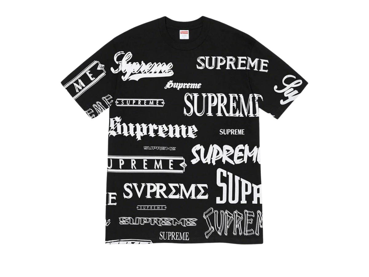 Supreme Supreme Multi Logo Tee Black (FW20)