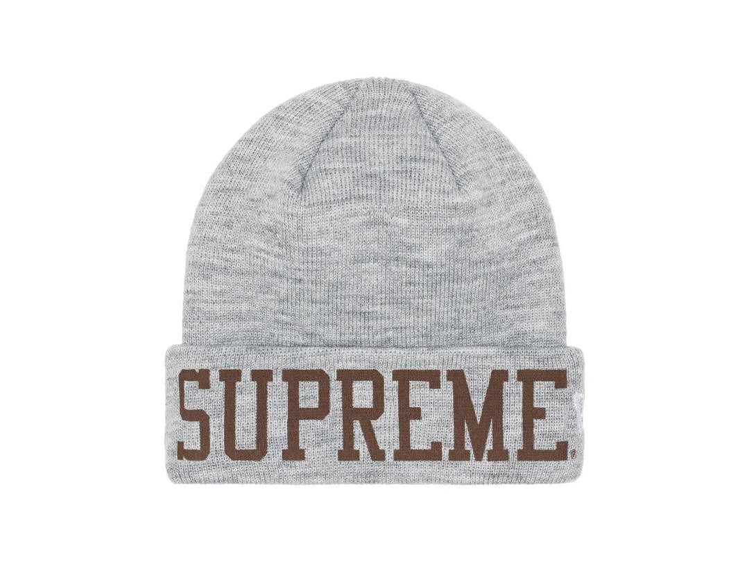Supreme Supreme New Era® Varsity Beanie Heather Grey (FW23)