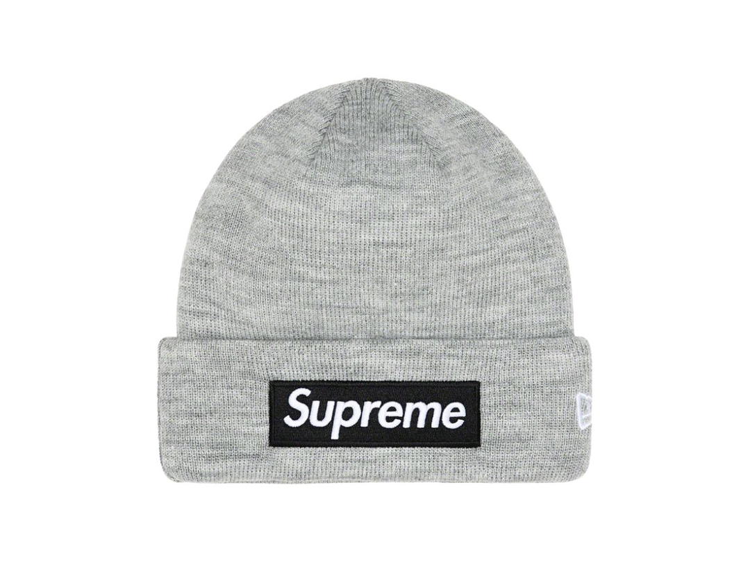 Supreme Supreme New Era Box Logo Beanie Heather Grey (FW22)