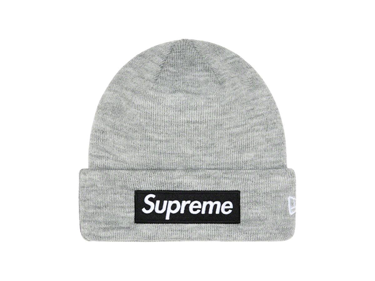 Supreme Supreme New Era Box Logo Beanie Heather Grey (FW22)