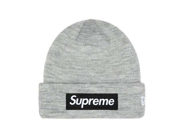 Supreme Supreme New Era Box Logo Beanie Heather Grey (FW22) - view 1