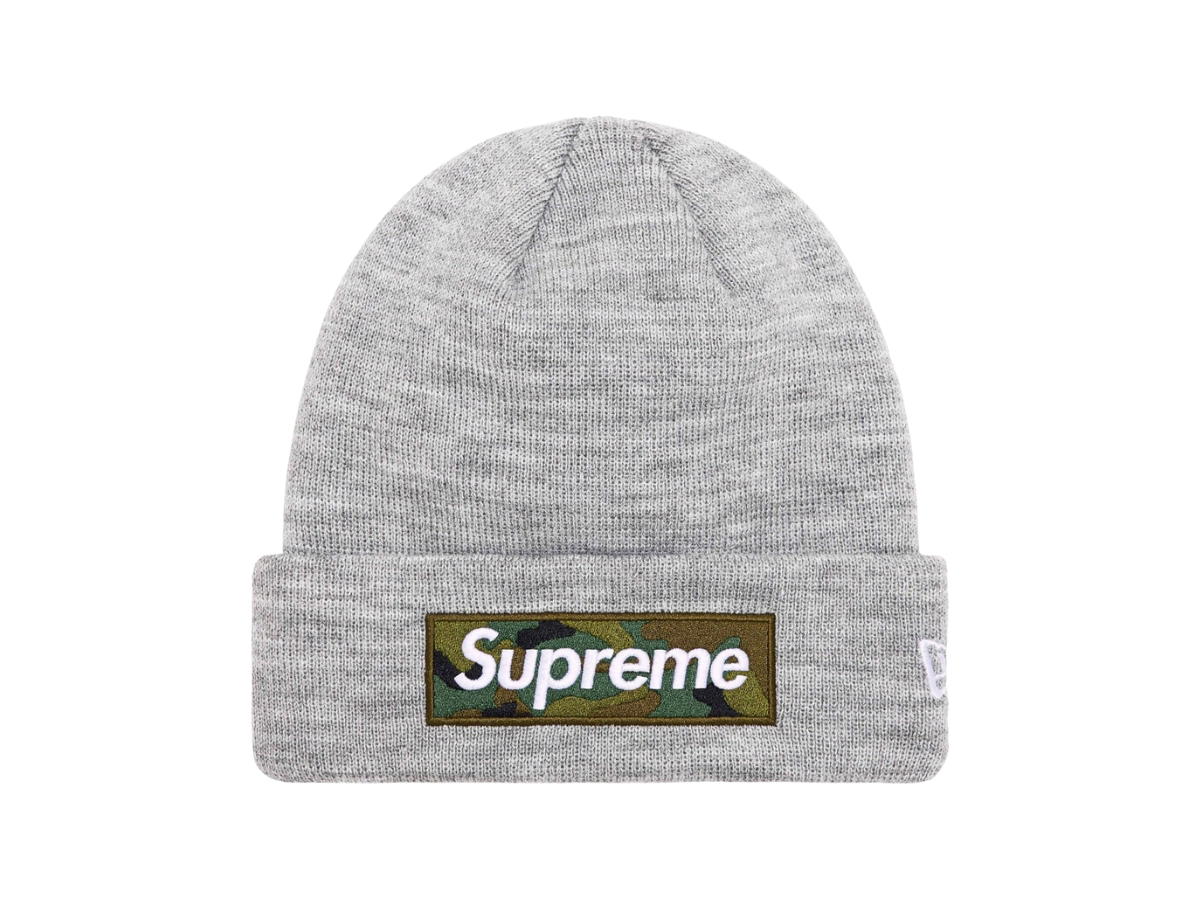 Supreme Supreme New Era Box Logo Beanie Heather Grey (FW23)
