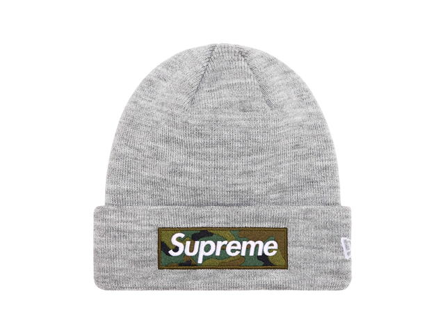Supreme Supreme New Era Box Logo Beanie Heather Grey (FW23) - view 1