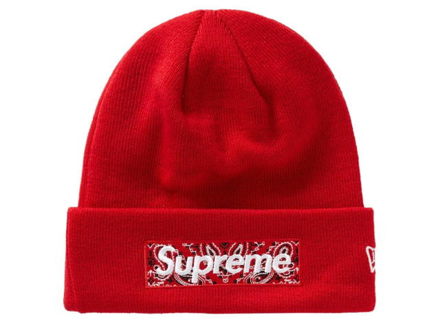 Supreme Supreme New Era Box Logo Beanie Red (FW19) - view 1