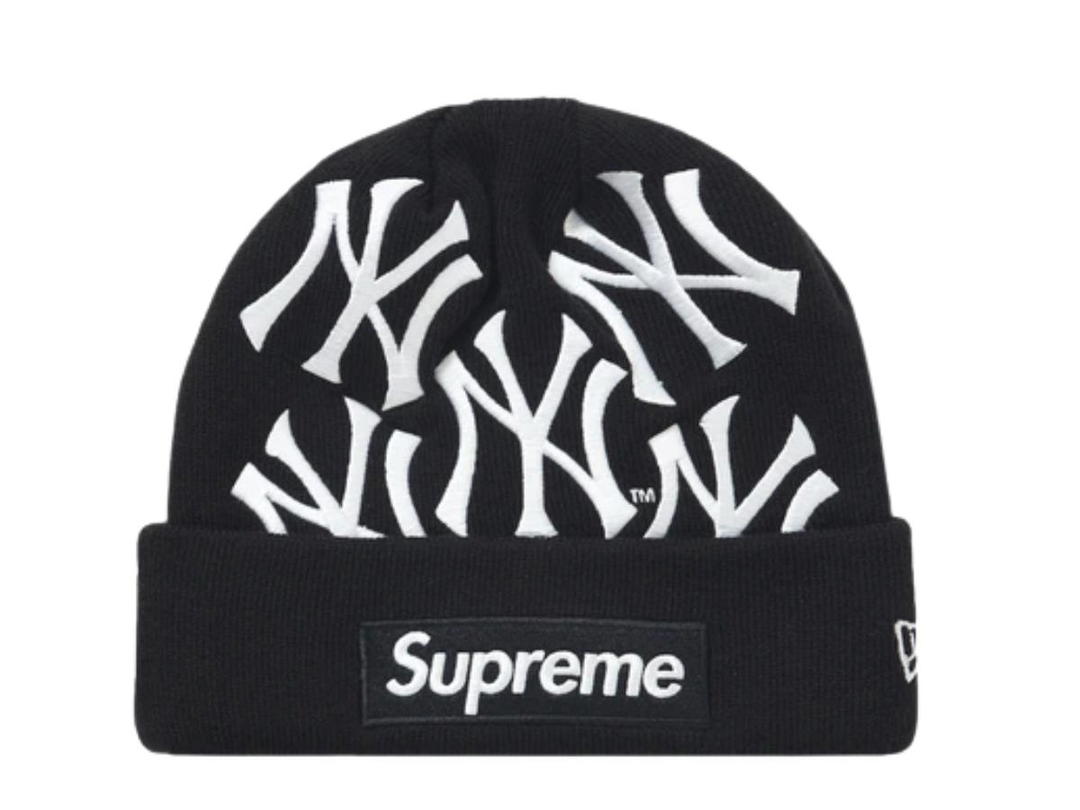 Supreme Supreme New York Yankees New Era Box Logo Beanie Black