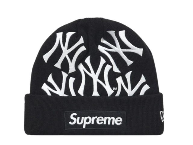 Supreme Supreme New York Yankees New Era Box Logo Beanie Black - view 1